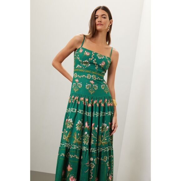 Agua Bendita Green Floral Maxi Dress - Picture 11 of 11